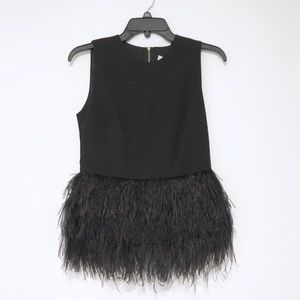 Black shell w/ feather trim